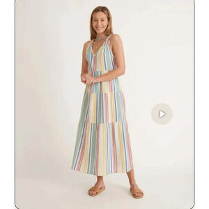 Marine Lawyer Corrine Maxi Dress Multi Striped size XL with‎ pockets